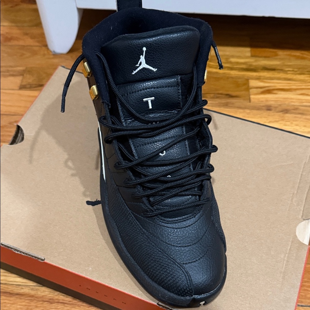 Jordan Black and Gold Men's Sneakers